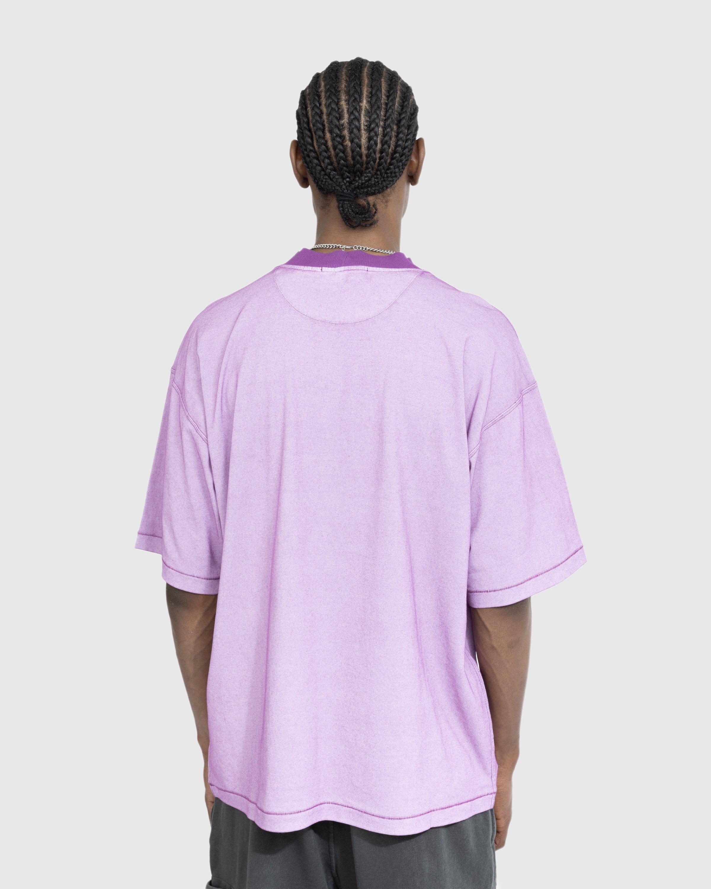 Pink stone island t shirt hotsell